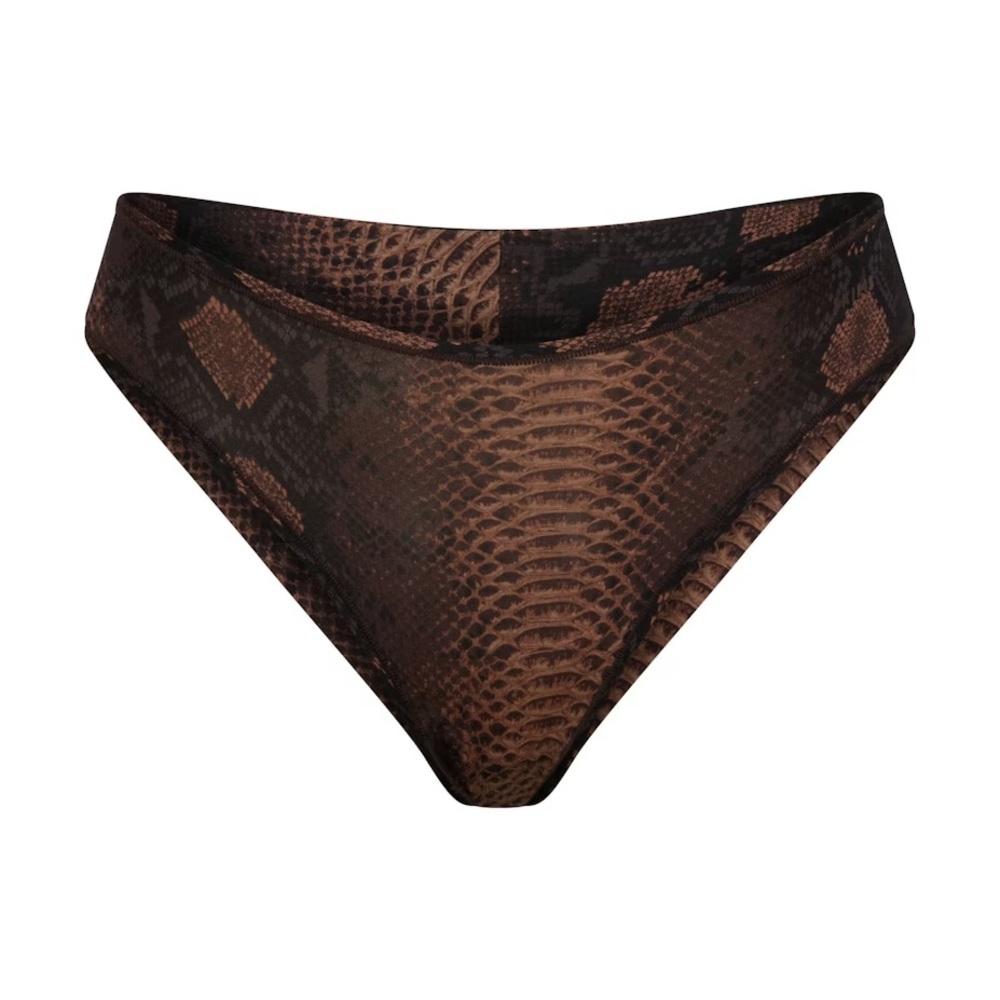 Skims shine foundations espresso Snake Print cheeky brief